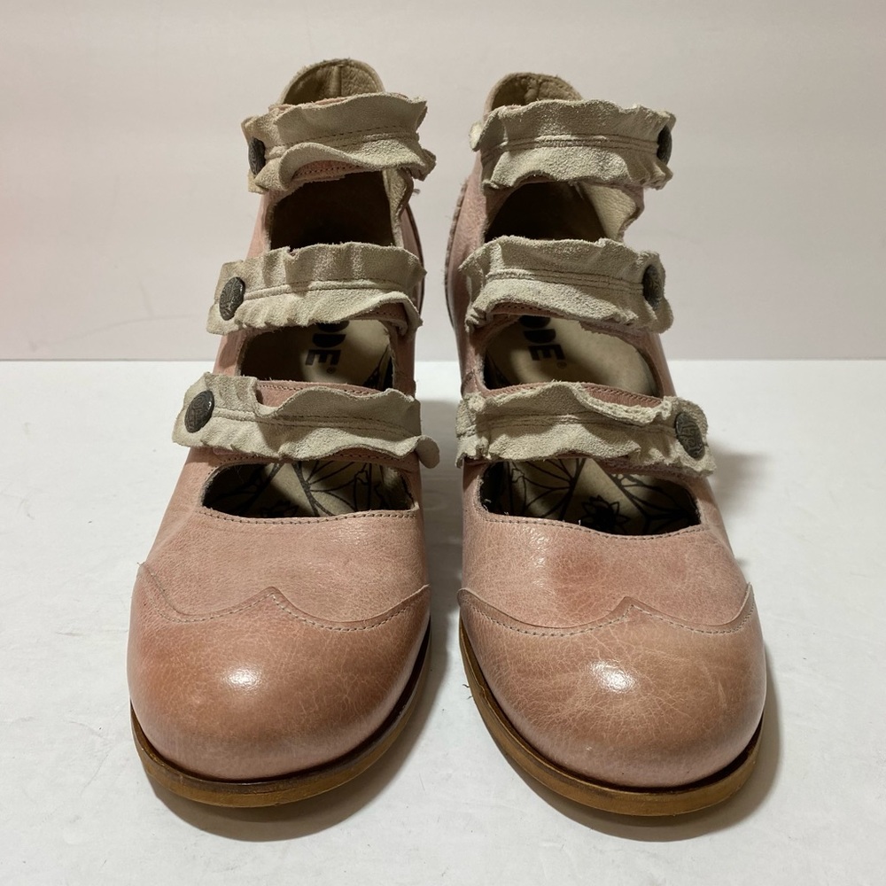 DKODE Vivi Cutout Ankle Boots Pink Leather heel Shoes Size 40 - Picture 2 of 16